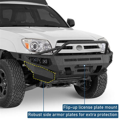 ExplorerX Full Width Front Bumper For 2003-2005 Toyota 4Runner - Landshaker4x4