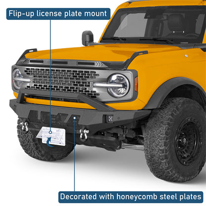 Grizzly Series Front Bumper For 2021-2025 Ford Bronco (Excluding Raptor) - Landshaker4x4