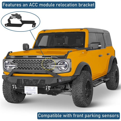 Grizzly Series Front Bumper For 2021-2025 Ford Bronco (Excluding Raptor) - Landshaker4x4