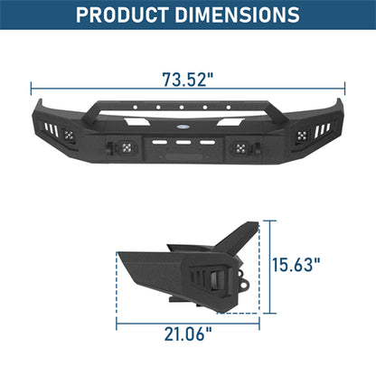 Discovery Ⅰ Front Bumper w/ Winch Plate For 1992-1999 Chevy Suburban Tahoe/GMC Yukon - Landshaker4x4