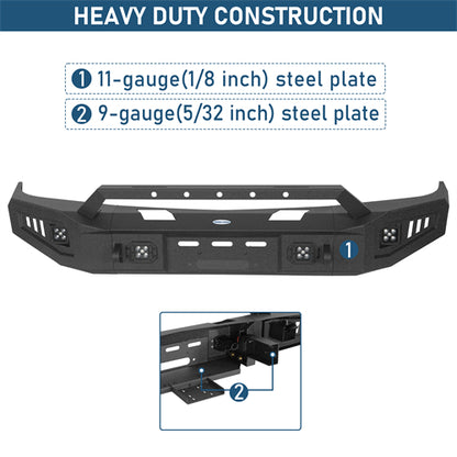 Discovery Ⅰ Front Bumper w/ Winch Plate For 1992-1999 Chevy Suburban Tahoe/GMC Yukon - Landshaker4x4