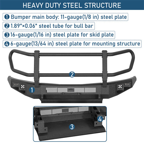ExplorerX Front Bumper For 2015-2020 Chevy Colorado (Excluding ZR2 Models) - Landshaker4x4