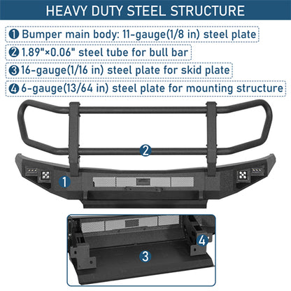 ExplorerX Front Bumper For 2015-2020 Chevy Colorado (Excluding ZR2 Models) - Landshaker4x4
