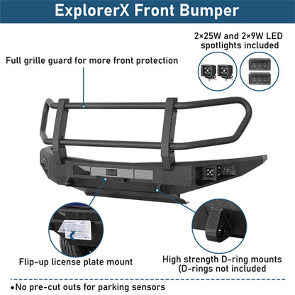ExplorerX Front Bumper For 2015-2020 Chevy Colorado (Excluding ZR2 Models) - Landshaker4x4