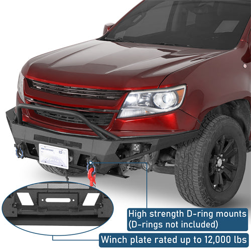 ExplorerX Full Width Front Bumper For 2015-2020 Chevy Colorado (Excluding ZR2 Models) - Landshaker4x4
