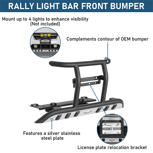 Rally light Bar Tubular Front Bumper For 2013-2017 Subaru XV Crosstrek - Landshaker4x4