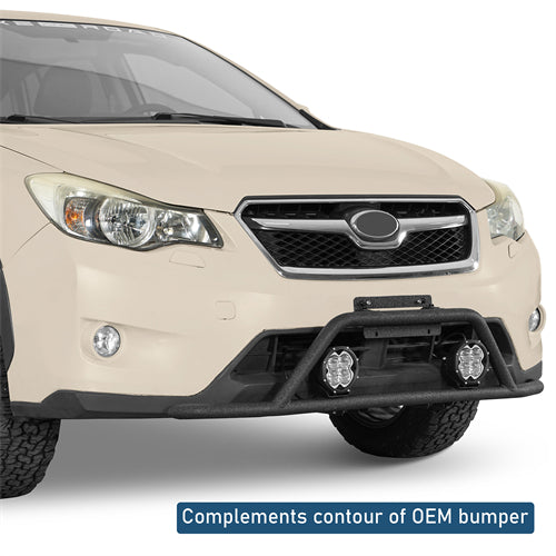 Rally light Bar Tubular Front Bumper For 2013-2017 Subaru XV Crosstrek - Landshaker4x4