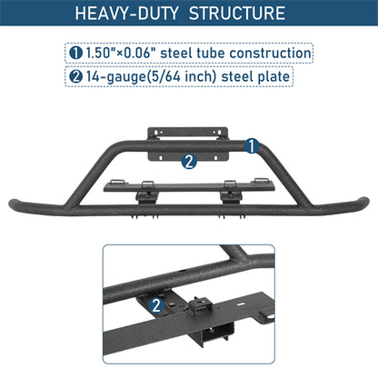Rally light Bar Tubular Front Bumper For 2013-2017 Subaru XV Crosstrek - Landshaker4x4