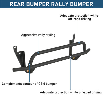 Rally Tubular Rear Bumper For 2013-2017 Subaru XV Crosstrek - Landshaker4x4