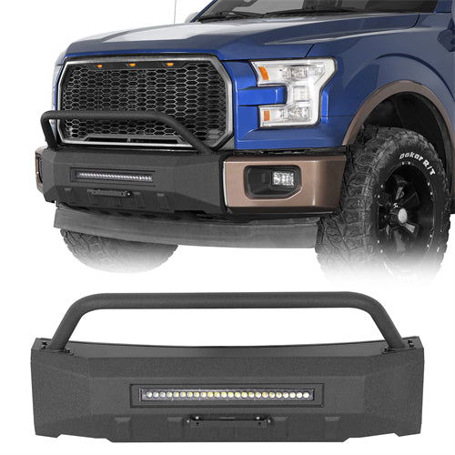 Blink Stubby Front Bumper For 2015-2017 Ford F-150 (Excluding Raptor) - Landshaker4x4
