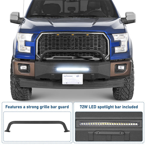 Blink Stubby Front Bumper For 2015-2017 Ford F-150 (Excluding Raptor) - Landshaker4x4