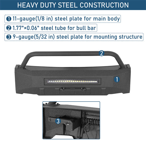 Blink Stubby Front Bumper For 2015-2017 Ford F-150 (Excluding Raptor) - Landshaker4x4