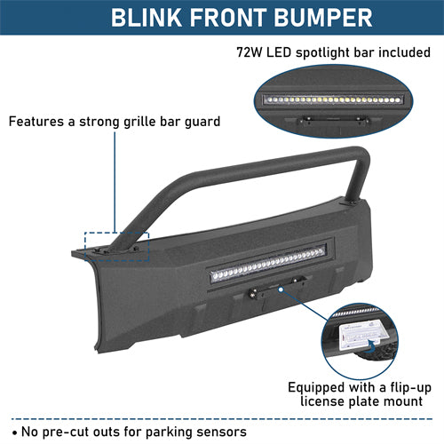 Blink Stubby Front Bumper For 2015-2017 Ford F-150 (Excluding Raptor) - Landshaker4x4