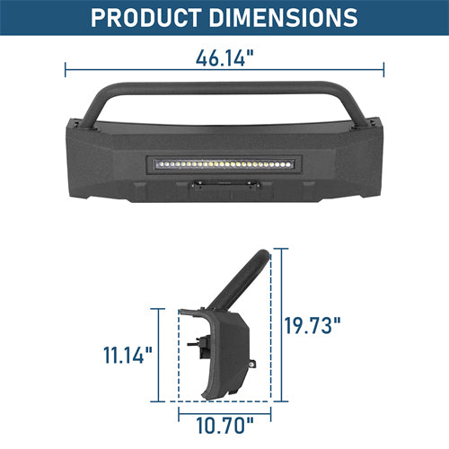 Blink Stubby Front Bumper For 2015-2017 Ford F-150 (Excluding Raptor) - Landshaker4x4