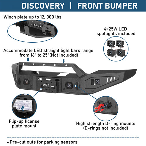 Discovery Ⅰ Full-Width Front Bumper For 2014-2015 GMC Sierra 1500 - Landshaker4x4