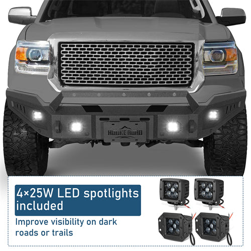 Discovery Ⅰ Full-Width Front Bumper For 2014-2015 GMC Sierra 1500 - Landshaker4x4