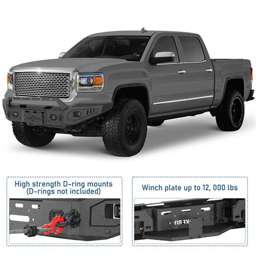 Discovery Ⅰ Full-Width Front Bumper For 2014-2015 GMC Sierra 1500 - Landshaker4x4