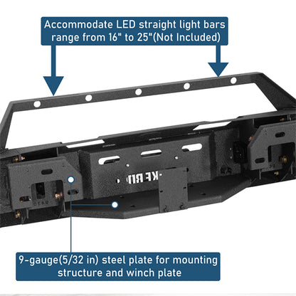 Discovery Ⅰ Full-Width Front Bumper For 2014-2015 GMC Sierra 1500 - Landshaker4x4