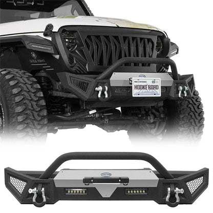 Winglet Stubby Front Bumper For 2018-2025 Jeep Wrangler JL & Gladiator JT - Landshker4x4