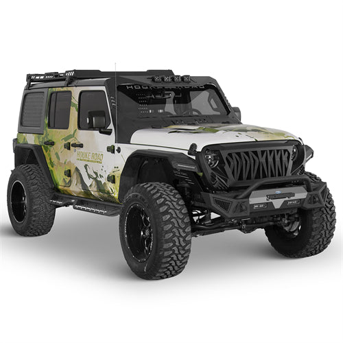 Winglet Stubby Front Bumper For 2018-2025 Jeep Wrangler JL & Gladiator JT - Landshker4x4