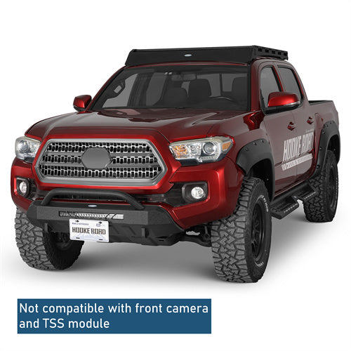 Blink Stubby Front Bumper w/ LED Spotlight Bar For 2016-2023 Toyota Tacoma - Landshaker4x4