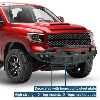 Off-Road Front Bumper w/ LED Lights For 2014-2021 Toyota Tundra - Landshaker4x4