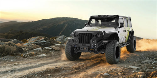 Stubby Mad Max Front Bumper w/Winch plate(20-25 Jeep Gladiator JT)-LandShaker