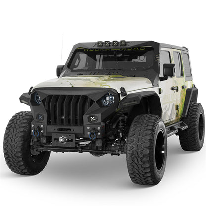 Stubby Mad Max Front Bumper w/Winch plate(20-25 Jeep Gladiator JT)-LandShaker