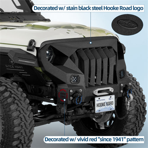 Stubby Mad Max Front Bumper w/Winch plate(20-25 Jeep Gladiator JT)-LandShaker