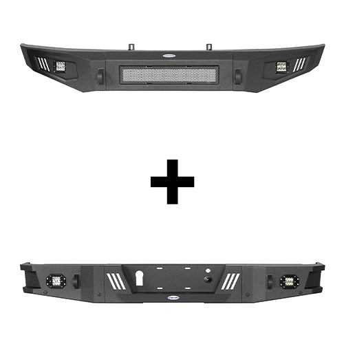 Ford F-150 Front Bumper & Rear Bumper Back Bumper for 2009-2014 Ford F-150  - LandShaker 4x4 LSG.8201+8204 2