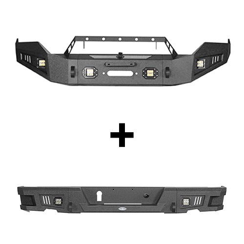 Dodge Ram Front Bumper & Rear Bumper for 2013-2018 Dodge Ram 1500 - LandShaker 4x4 LSG.6001+LSG.6005 2
