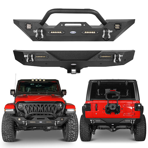 Jeep JL Front Bumper & Rear Bumper for 2018-2023 Jeep Wrangler JL - LandShaker 4x4 LSG.30183020302130043003 2
