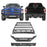 Front Bumper / Rear Bumper / Roof Rack Luggage Carrier for 2013-2018 Dodge Ram 1500 Crew Cab & Quad Cab,Excluding Rebel - LandShaker 4x4 LSG.6000+6005+6004 1