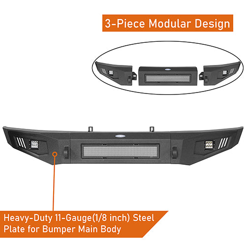 Front Bumper / Rear Bumper / Roof Rack Luggage Carrier for 2009-2014 F-150 SuperCrew,Excluding Raptor - LandShaker 4x4 LSG.8205+8201+8203 17