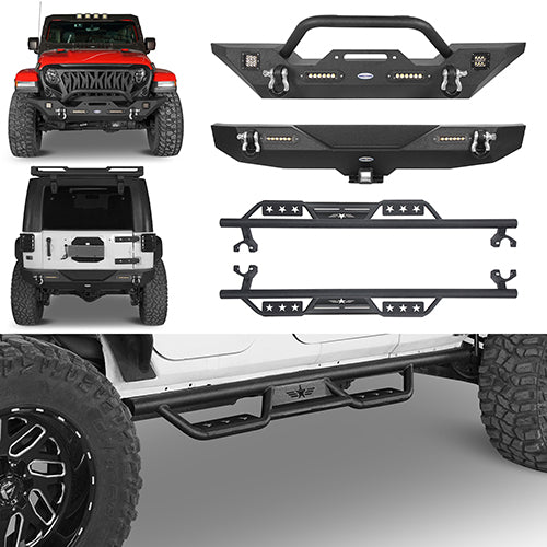 Jeep JK Front Bumper / Rear Bumper / Running Boards for 2007-2018 Jeep Wrangler JK - LandShaker LSG.2010+3018+2030 1