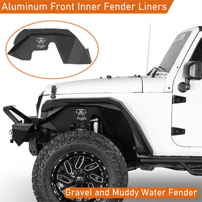 Aluminum Front Inner Fender Liners For 2007-2018 Jeep Wrangler JK - LandShaker-lsg2115-4
