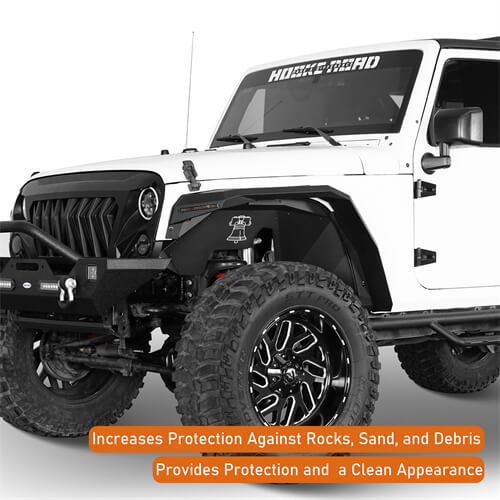 Aluminum Front Inner Fender Liners For 2007-2018 Jeep Wrangler JK - LandShaker-lsg2115-5