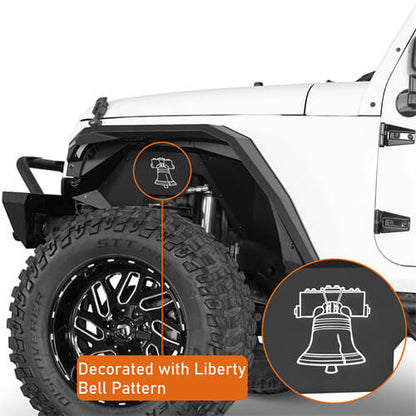 Aluminum Front Inner Fender Liners For 2007-2018 Jeep Wrangler JK - LandShaker-lsg2115-6