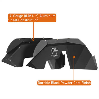 Aluminum Front Inner Fender Liners For 2007-2018 Jeep Wrangler JK - LandShaker-lsg2115-8