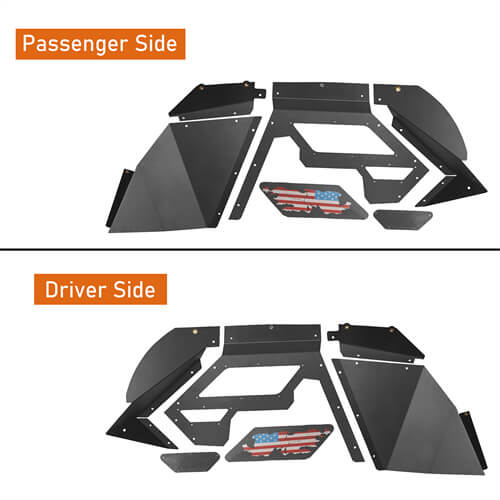Jeep JK Front Inner Fender Liners w/Since 1941 Logo for 2007-2018 Jeep Wrangler JK - LandShaker 4x4 ls20662067 15