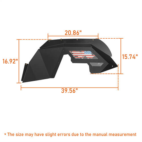 Jeep JK Front Inner Fender Liners w/Since 1941 Logo for 2007-2018 Jeep Wrangler JK - LandShaker 4x4 ls20662067 16