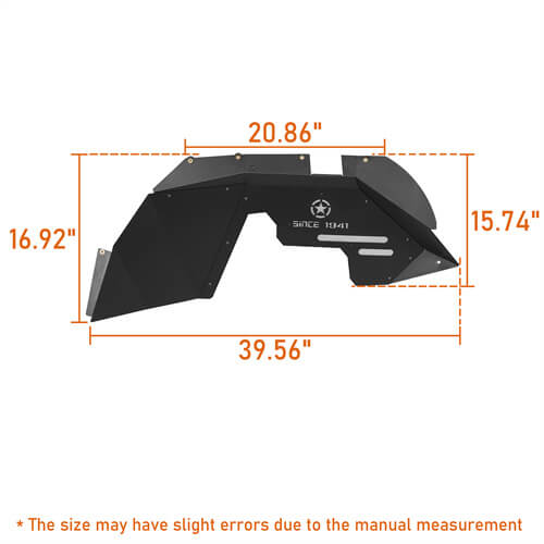 Jeep JK Front Inner Fender Liners w/Since 1941 Logo for 2007-2018 Jeep Wrangler JK - LandShaker 4x4 ls20662067 8