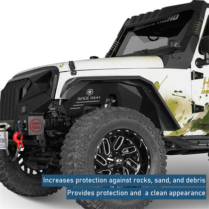 Aluminum Front Inner Fender Liners For 2007-2018 Jeep Wrangler JK - LandShaker