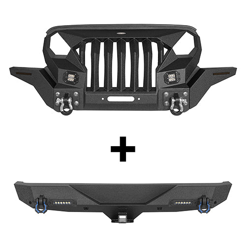 Jeep JL Mad Max Front Bumper & Rear Bumper Combo(18-25 Jeep Wrangler JL)-LandShaker