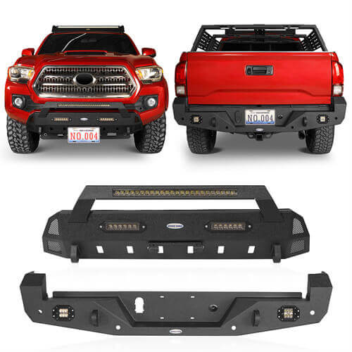 Tacoma Front & Rear Bumpers Combo for Toyota Tacoma 3rd Gen - LandShaker 4x4 ls42004203s 15