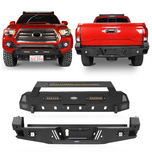Tacoma Front & Rear Bumpers Combo for Toyota Tacoma 3rd Gen - LandShaker 4x4 ls42044203s 3