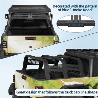 18.8" High Overland Bed Rack For 2020-2025 Jeep Gladiator JT / 2005-2023 Toyota Tacoma(5' Bed) / 2019-2025 Ford Ranger - Landshaker4x4
