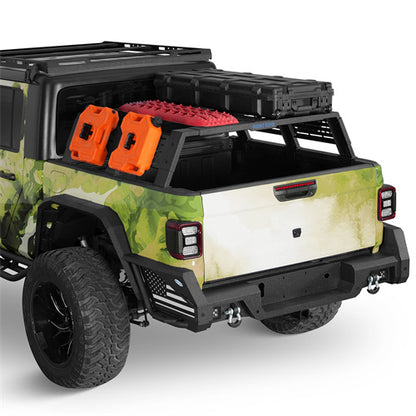 12.2" High Overland Bed Rack For 2020-2025 Jeep Gladiator JT / 2005-2023 Toyota Tacoma(5' Bed) / 2019-2025 Ford Ranger - Landshaker4x4