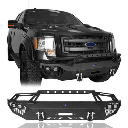 Full Width Front Bumper for 2009-2014 Ford F-150, Excluding Raptor  - LandShaker 4x4 l820082018202 17