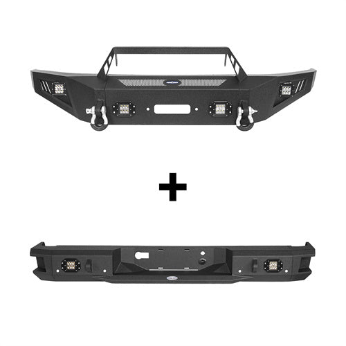 Ford F-150 Front Bumper & Rear Bumper for 2009-2014 Ford F-150, Excluding Raptor - LandShaker 4x4 LSG.8202+LSG.8203 2